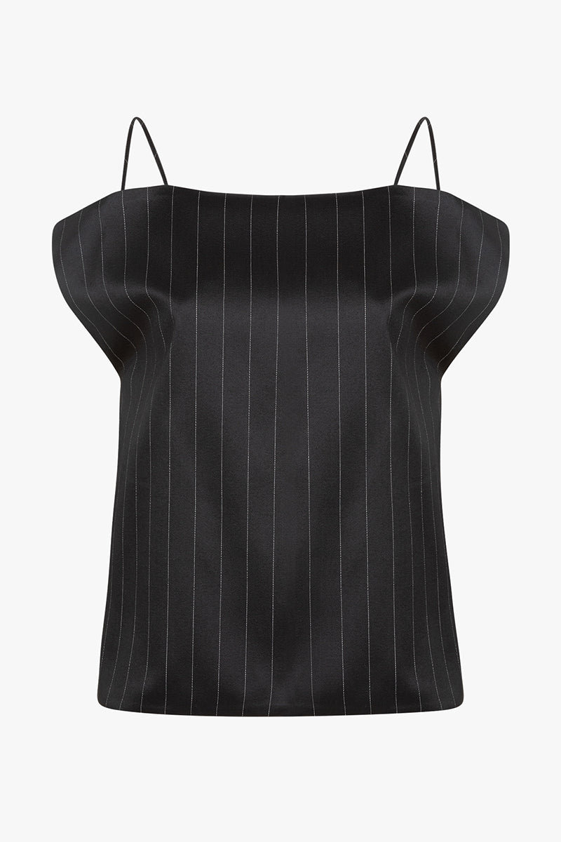 Panarea top | Pinstriped - Virgin wool & silk blend