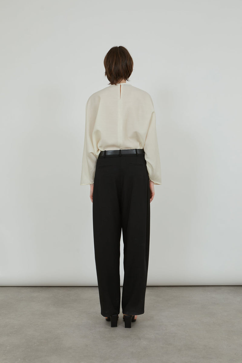 Philipine blouse | Off white - Wool-silk blend