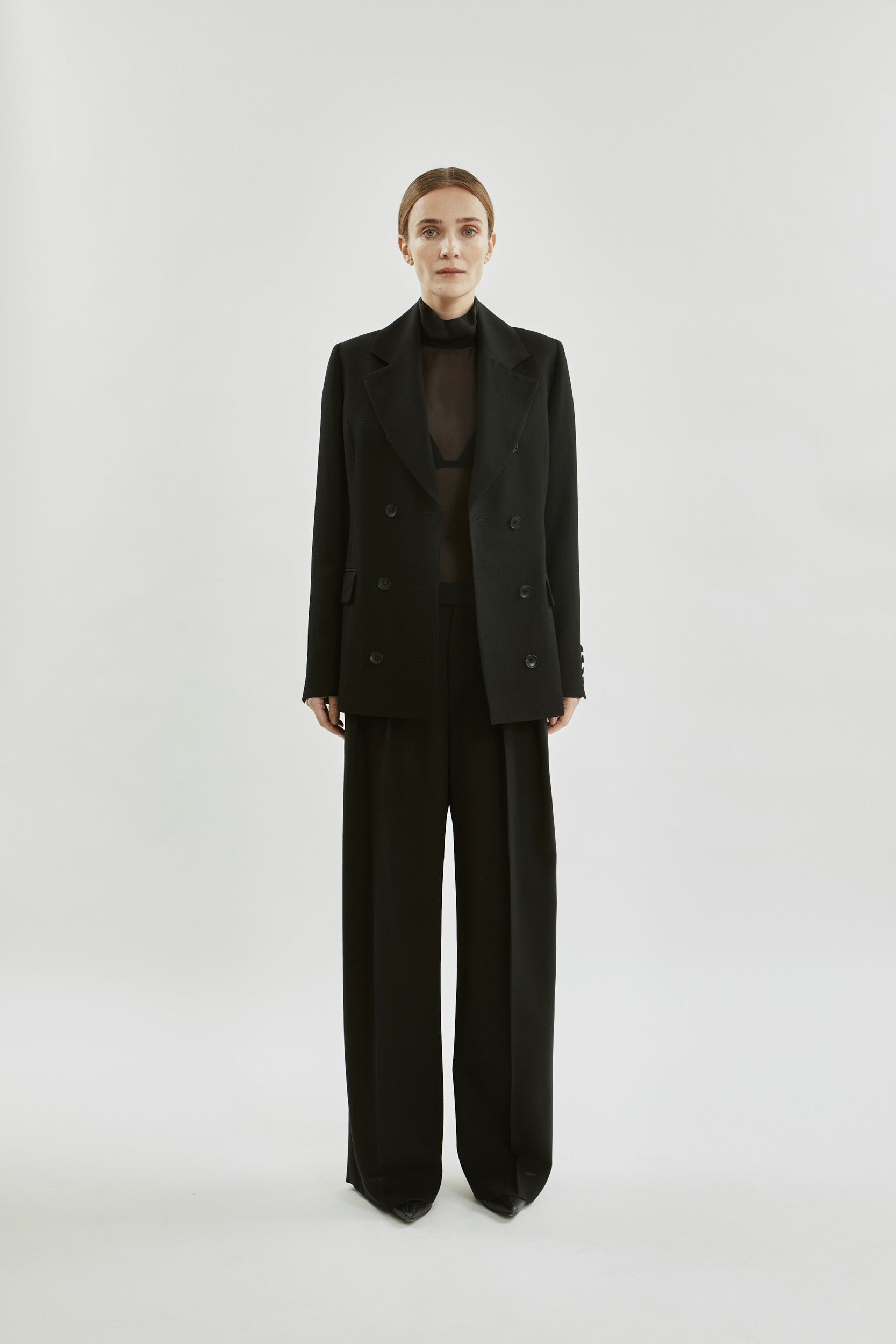 Philippa blazer | Black - Wool silk blend