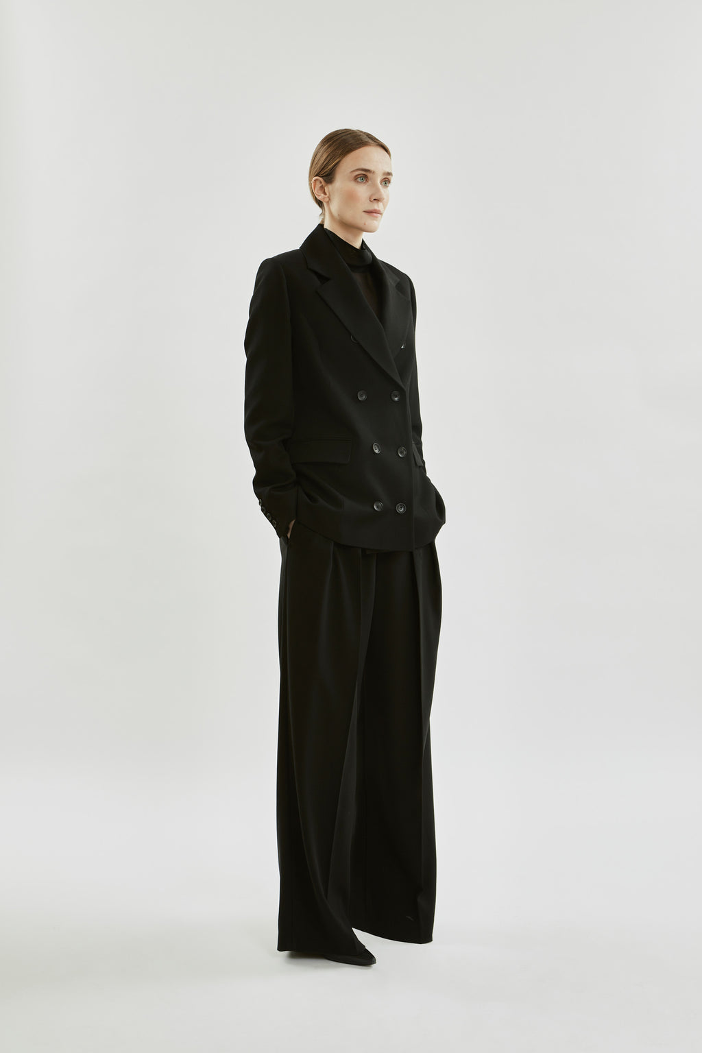 Philippa blazer | Black - Wool silk blend