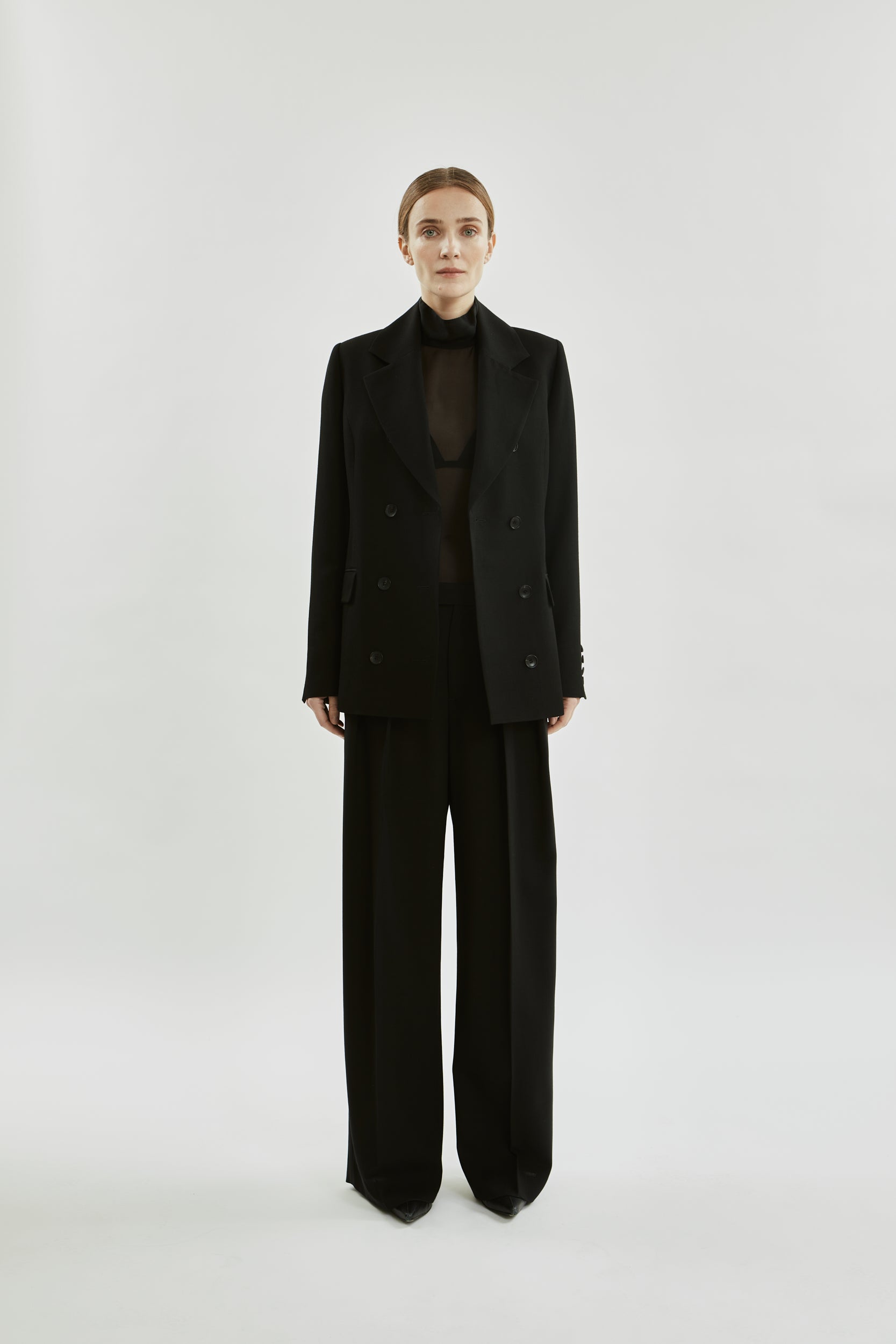 Philippa blazer | Black - Wool silk blend