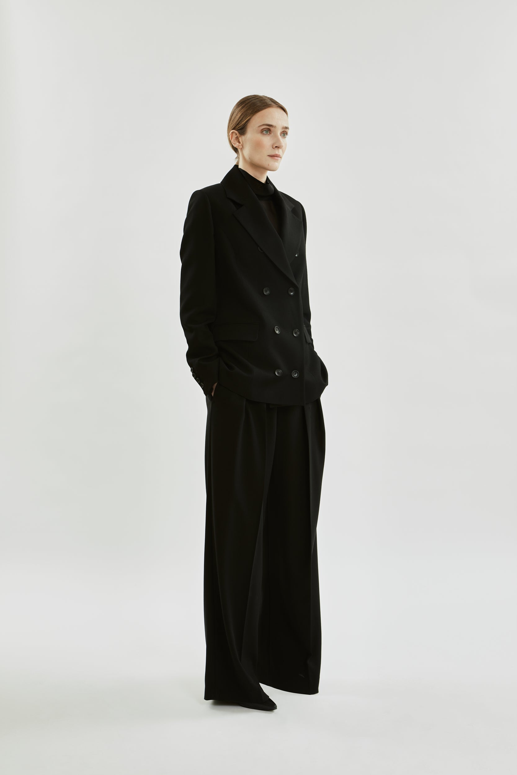 Philippa blazer | Black - Wool silk blend