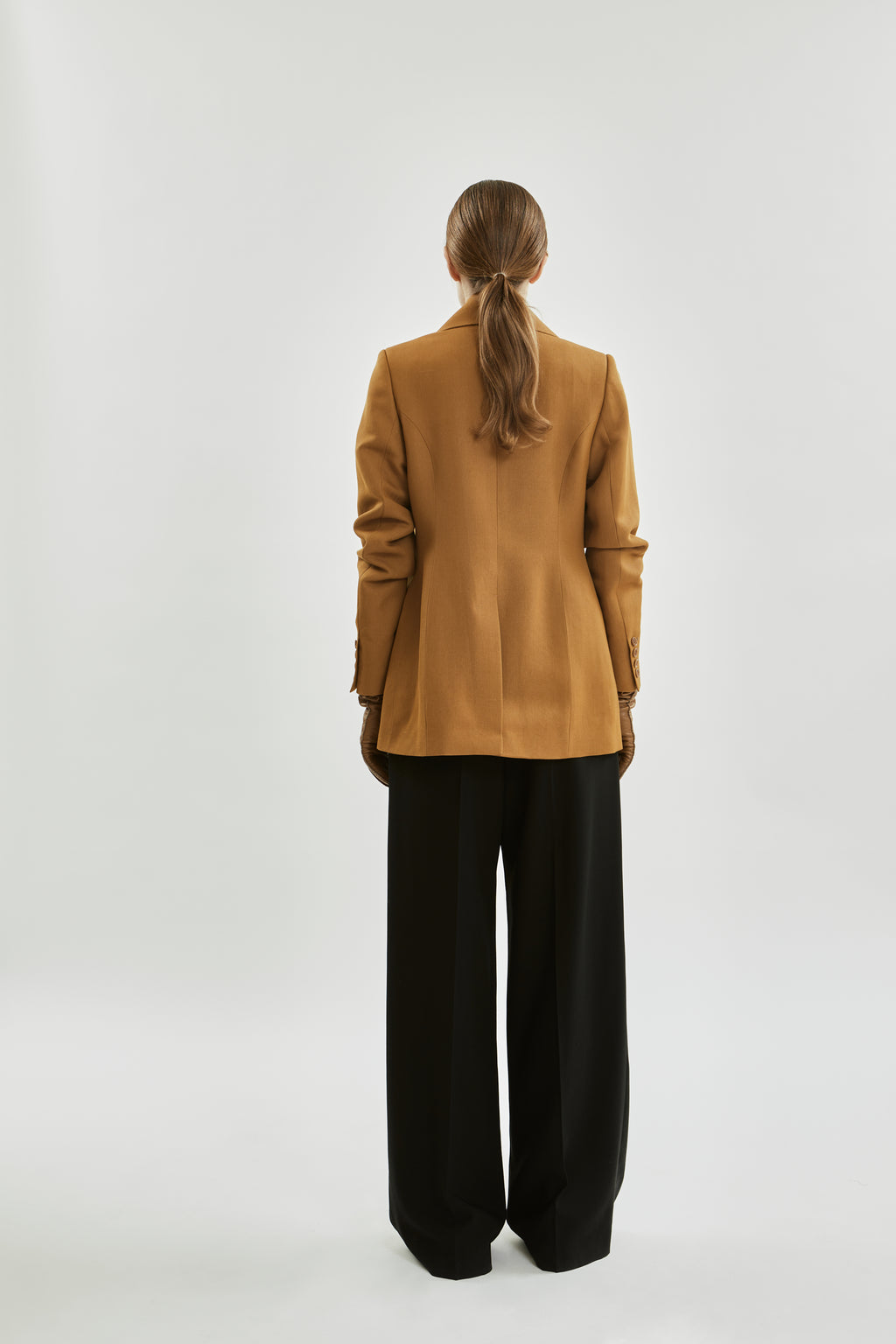 Philippa blazer | Bronze - Wool silk blend