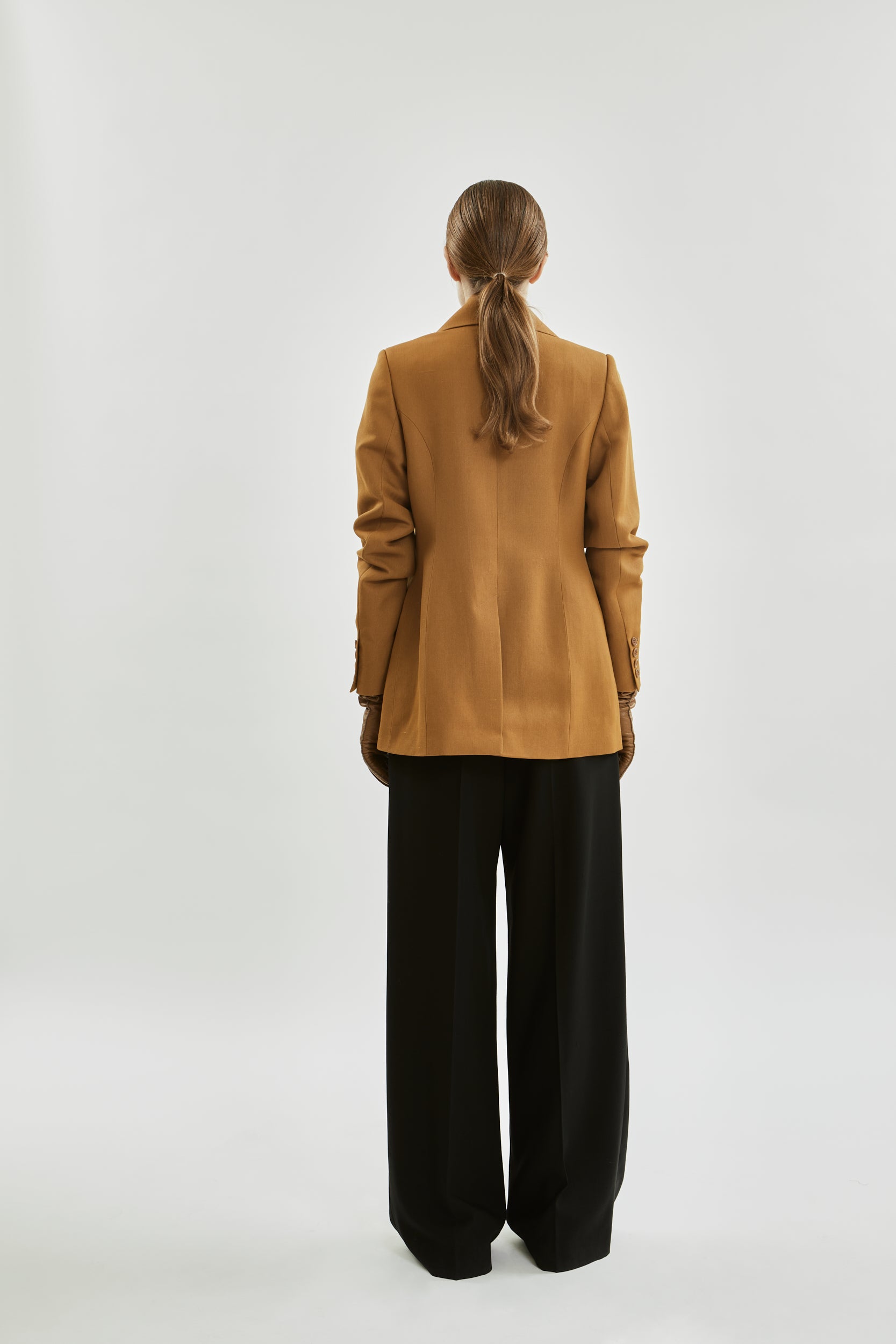 Philippa blazer | Bronze - Wool silk blend