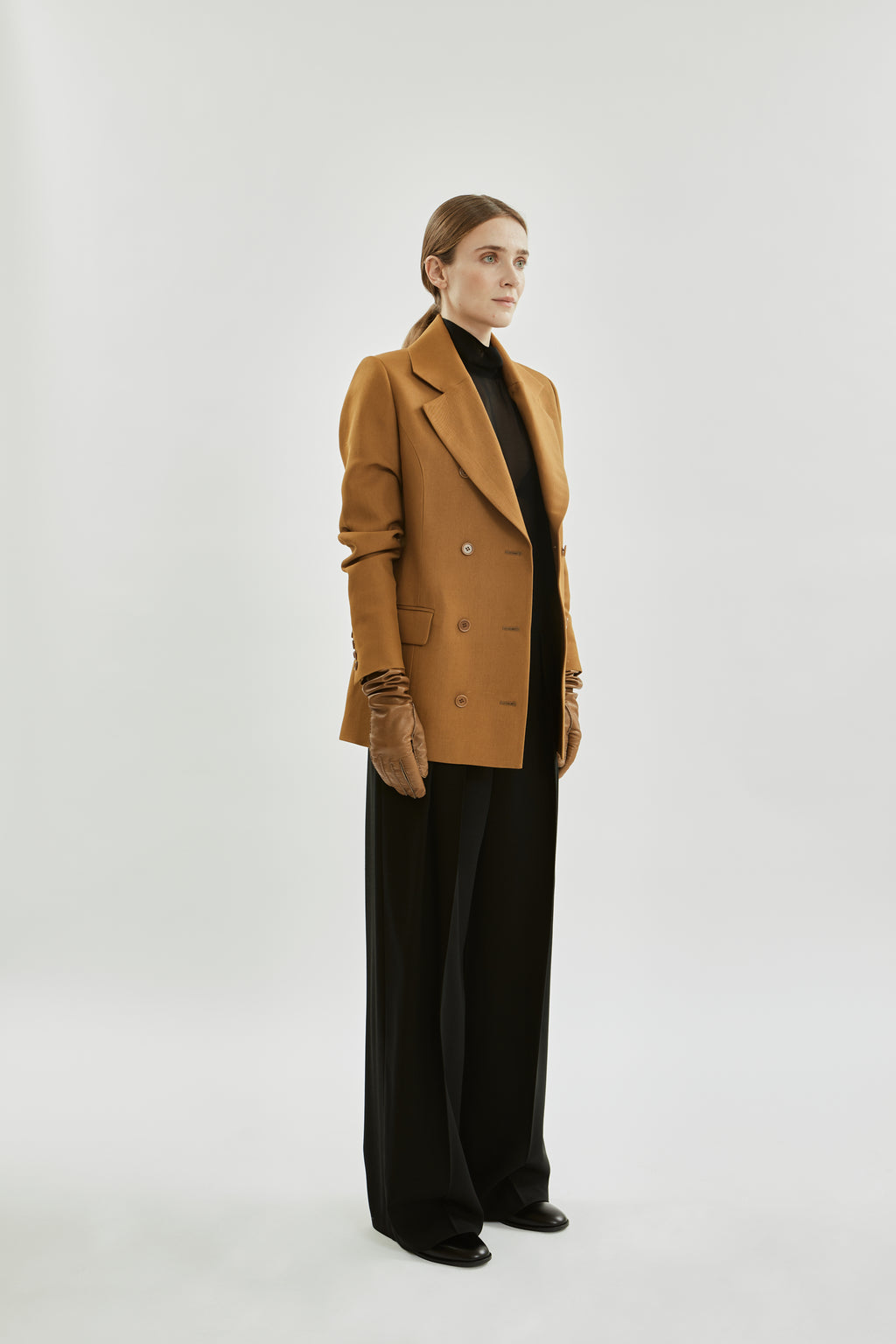 Philippa blazer | Bronze - Wool silk blend