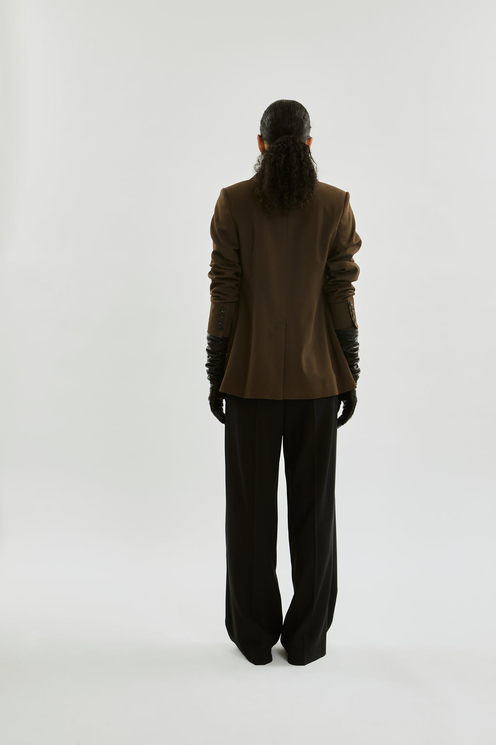 Philippa blazer | Khaki - Virgin wool blend