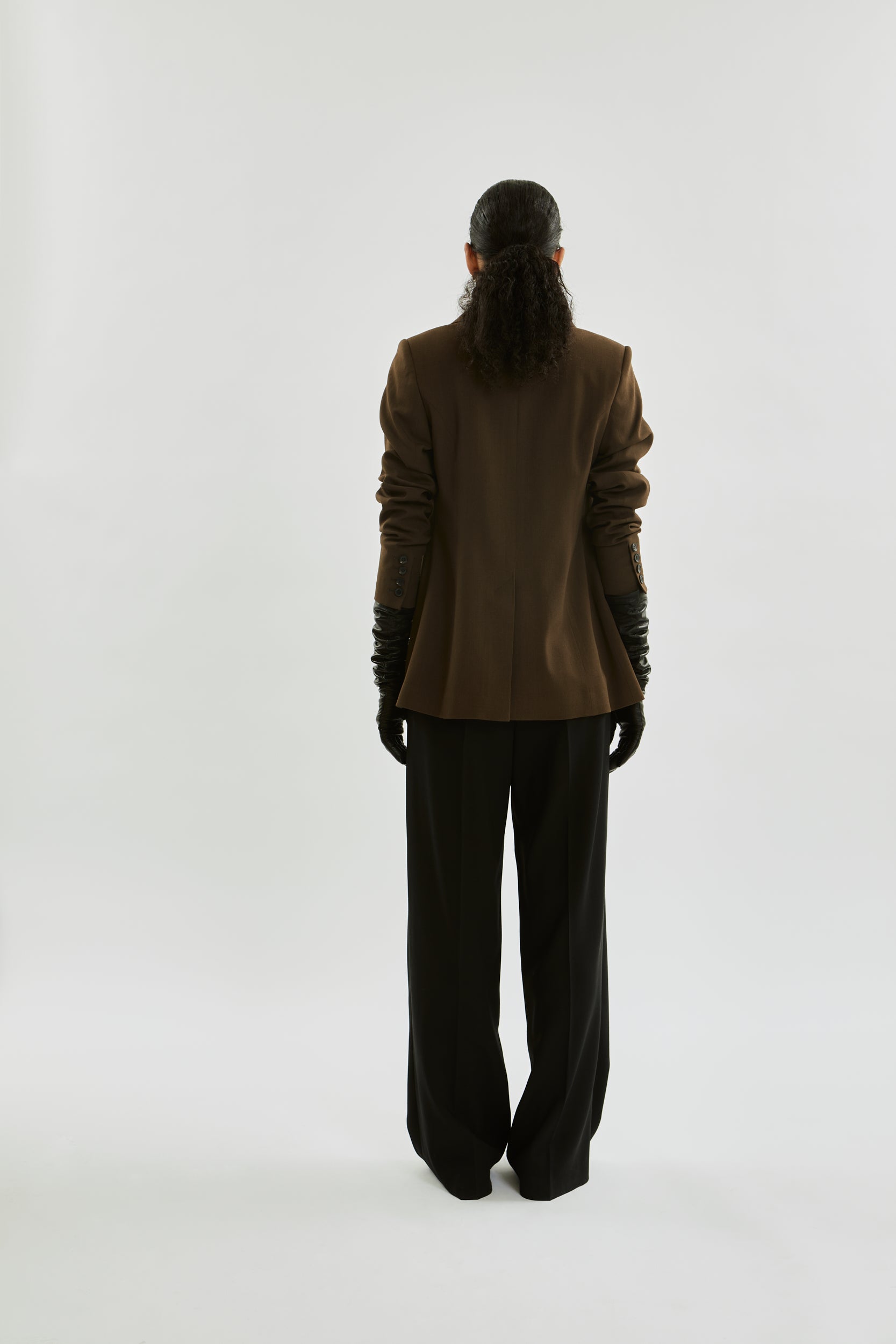Philippa blazer | Khaki - Virgin wool blend