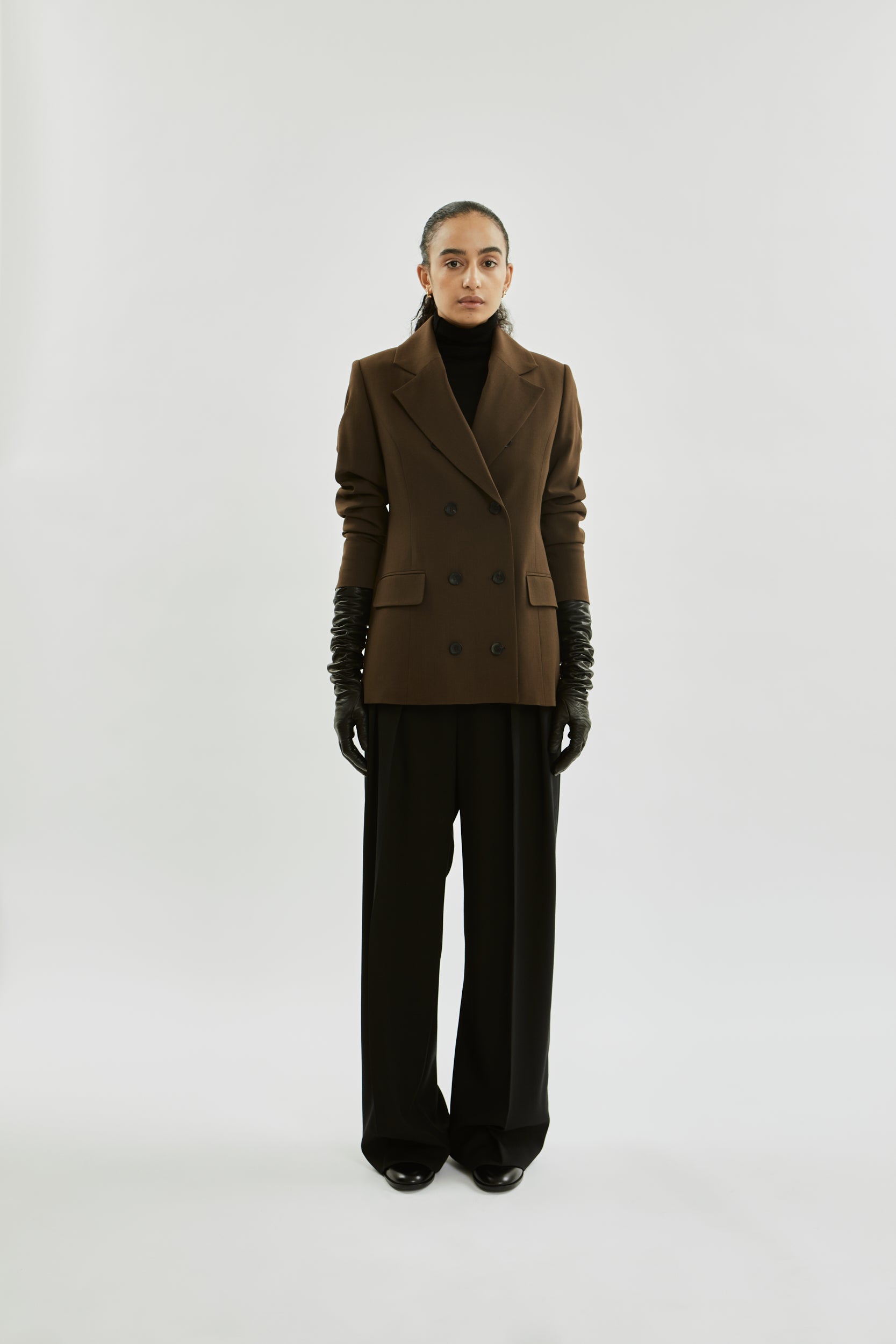 Philippa blazer | Khaki - Virgin wool blend