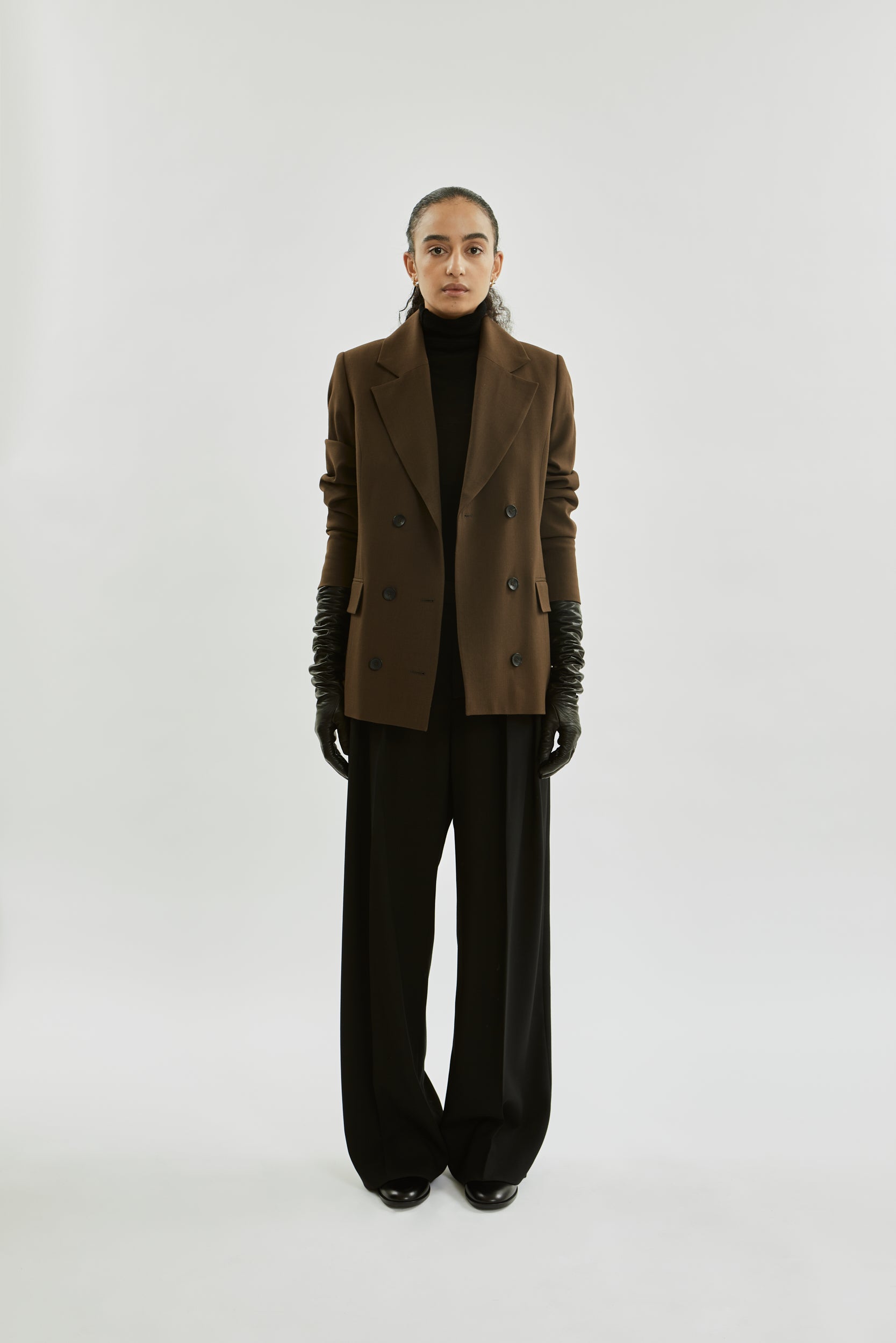 Philippa blazer | Khaki - Virgin wool blend