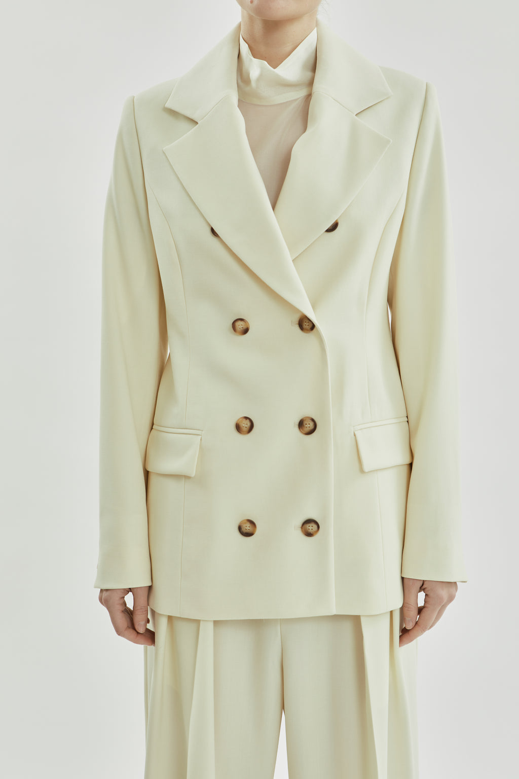 Philippa blazer | Off white - Virgin wool