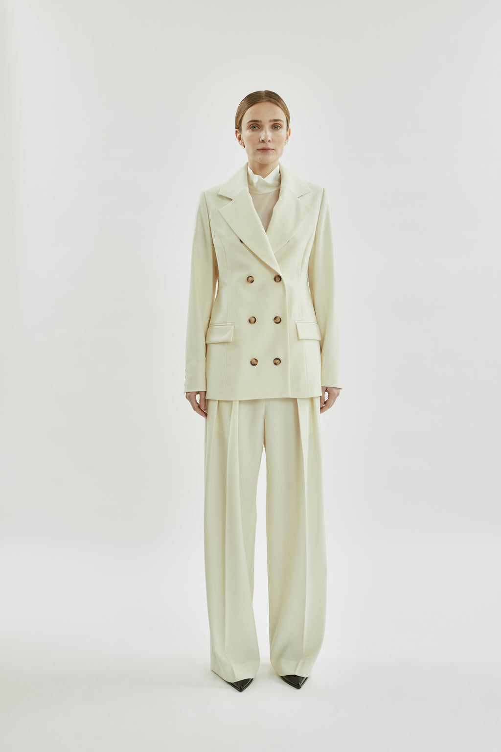 Philippa blazer | Off white - Virgin wool