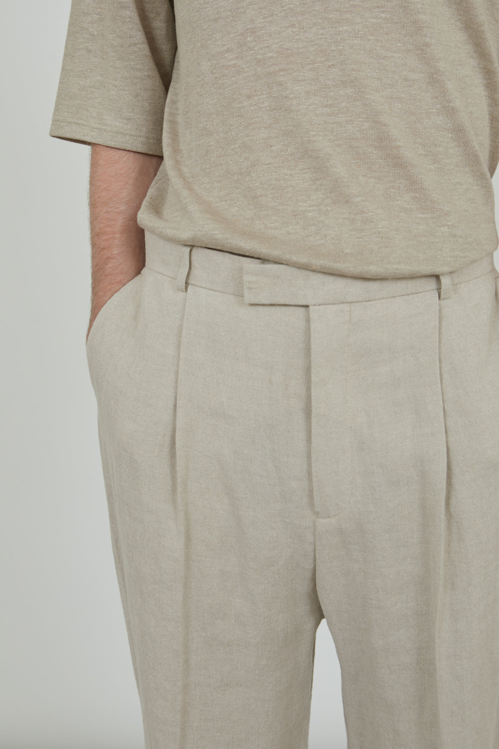 Ronin trousers | Beige - Linen