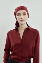 Roshan headscarf | Red - Crepe silk