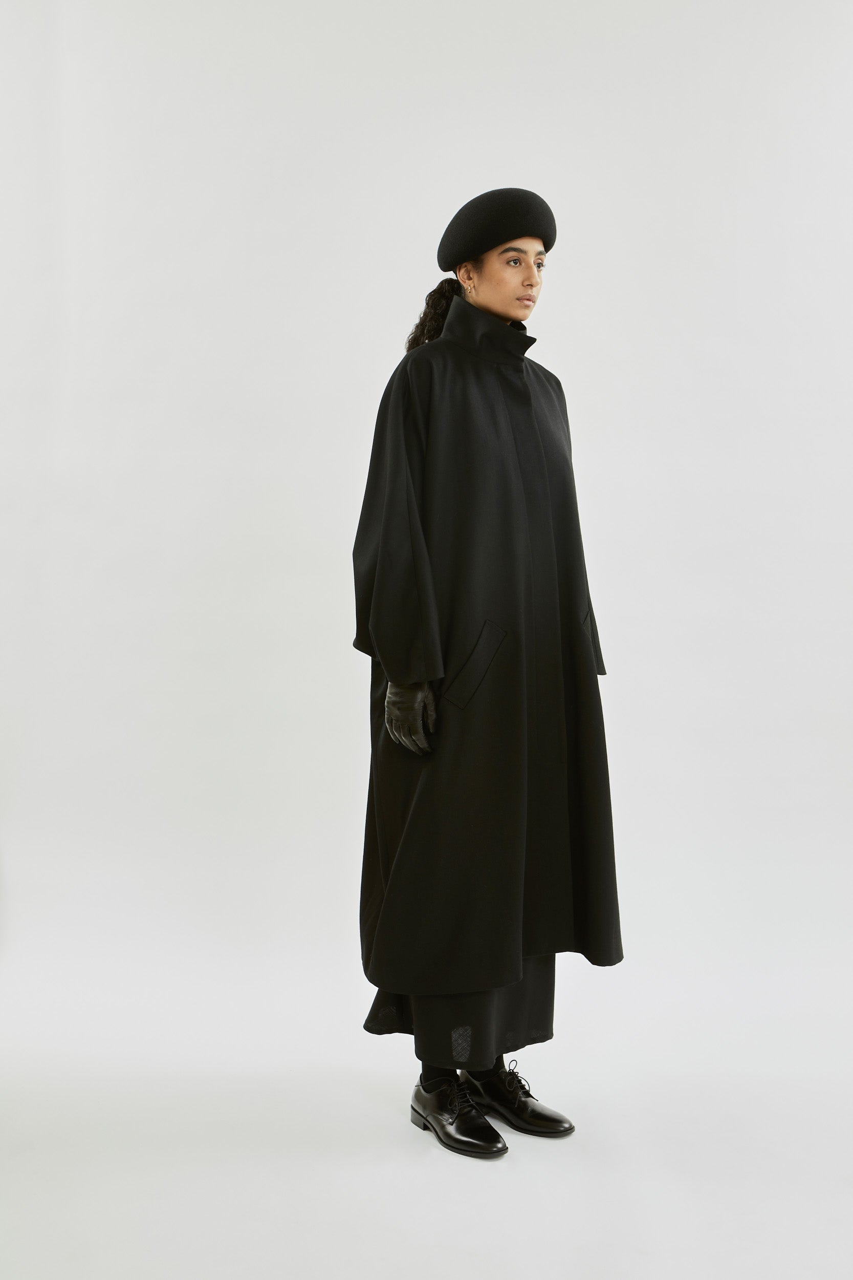 Sahara coat | Black - Virgin wool