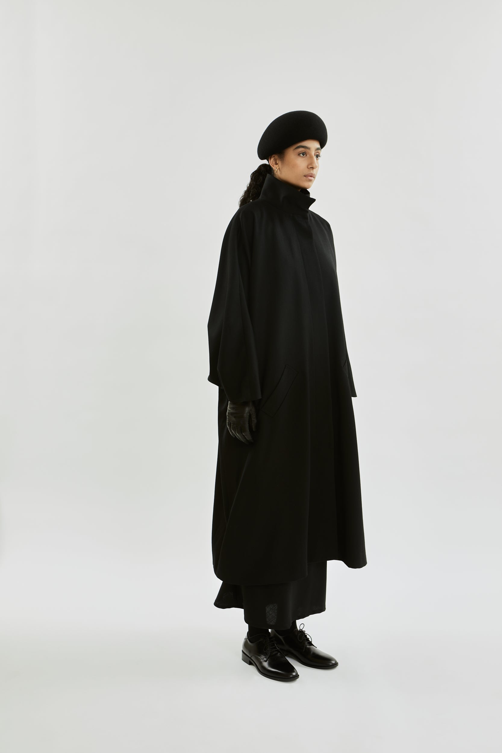Sahara coat | Black - Virgin wool