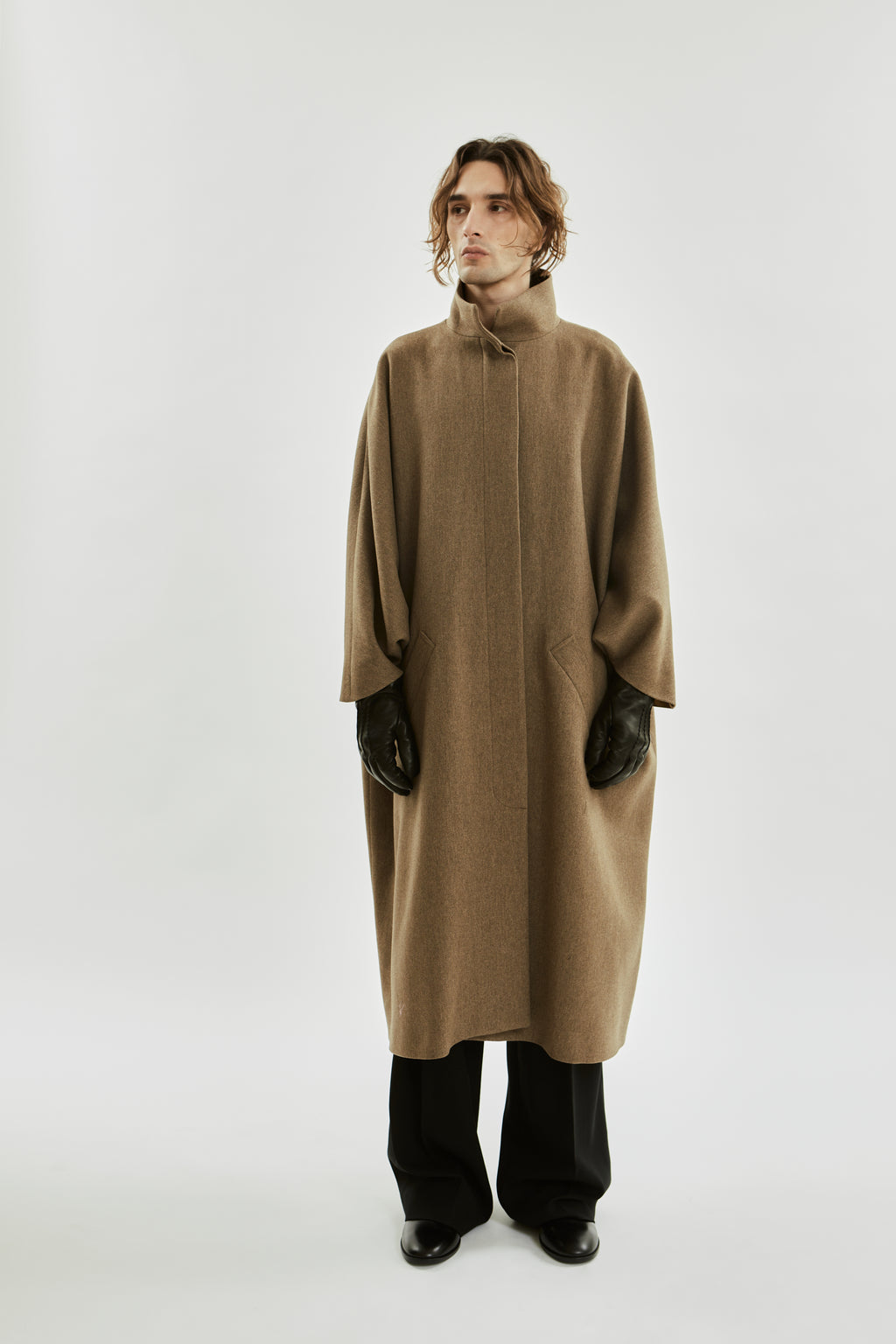 Sahara coat | Khaki - Recycled wool