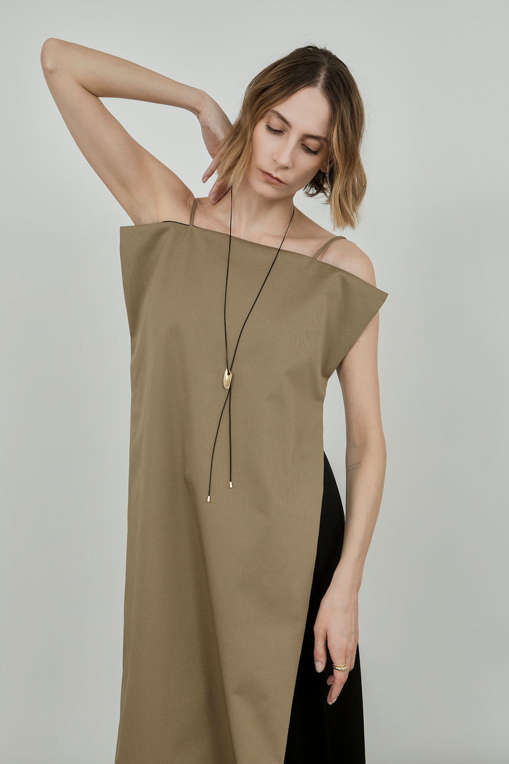 Salina dress | Camel - Deadstock cotton blend