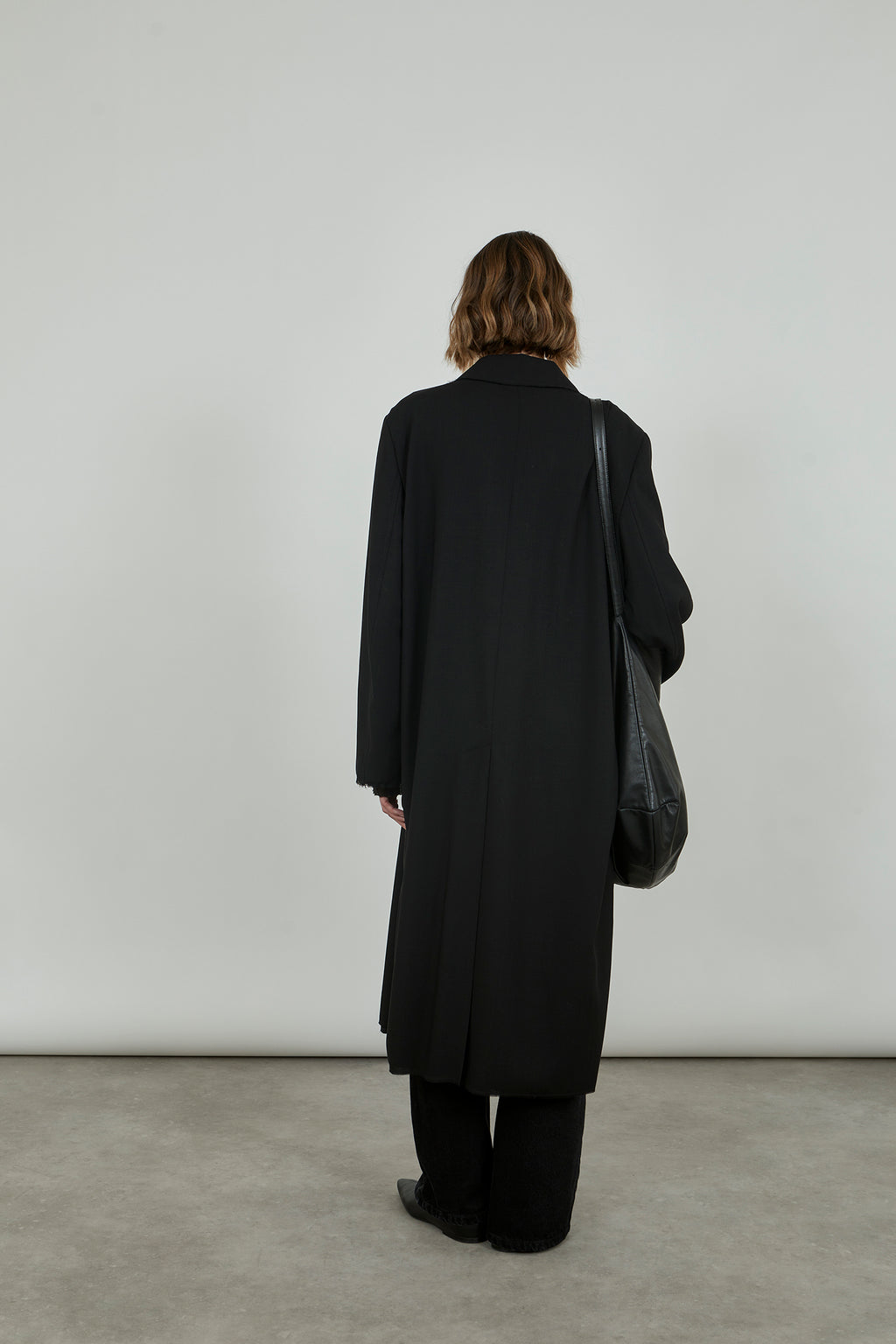 Sanday coat | Black - Virgin wool