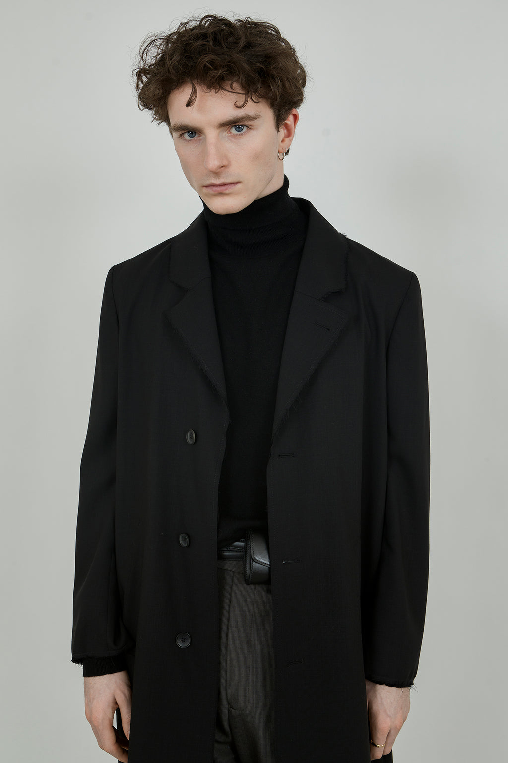 Sanday coat | Black - Virgin wool