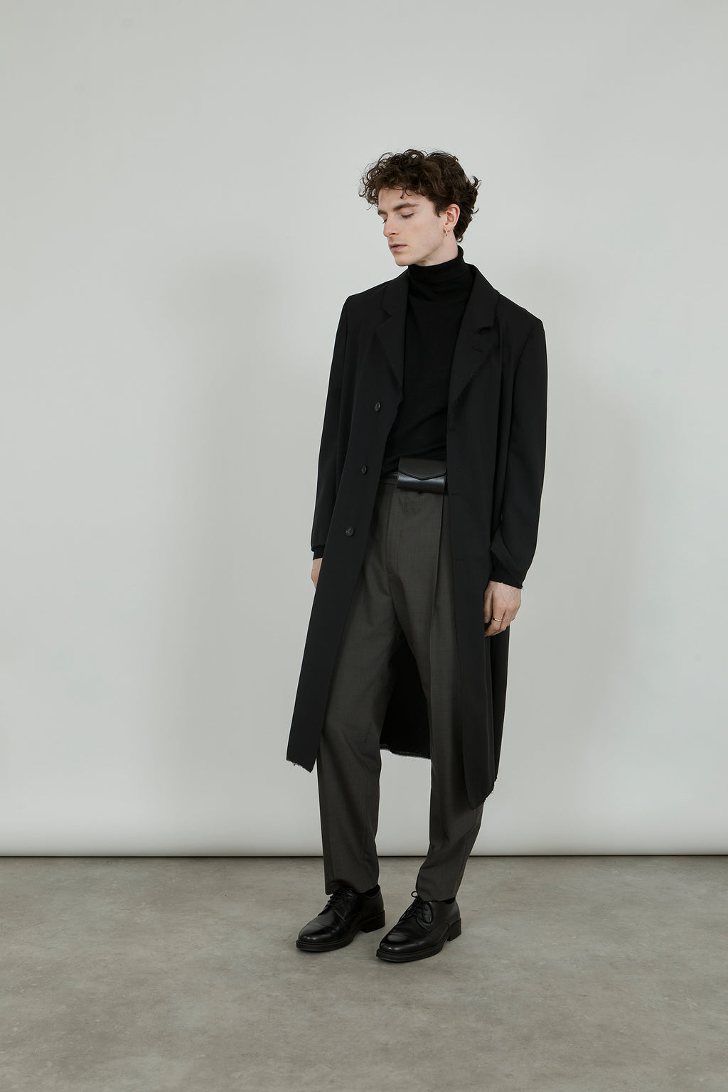 Sanday coat | Black - Virgin wool