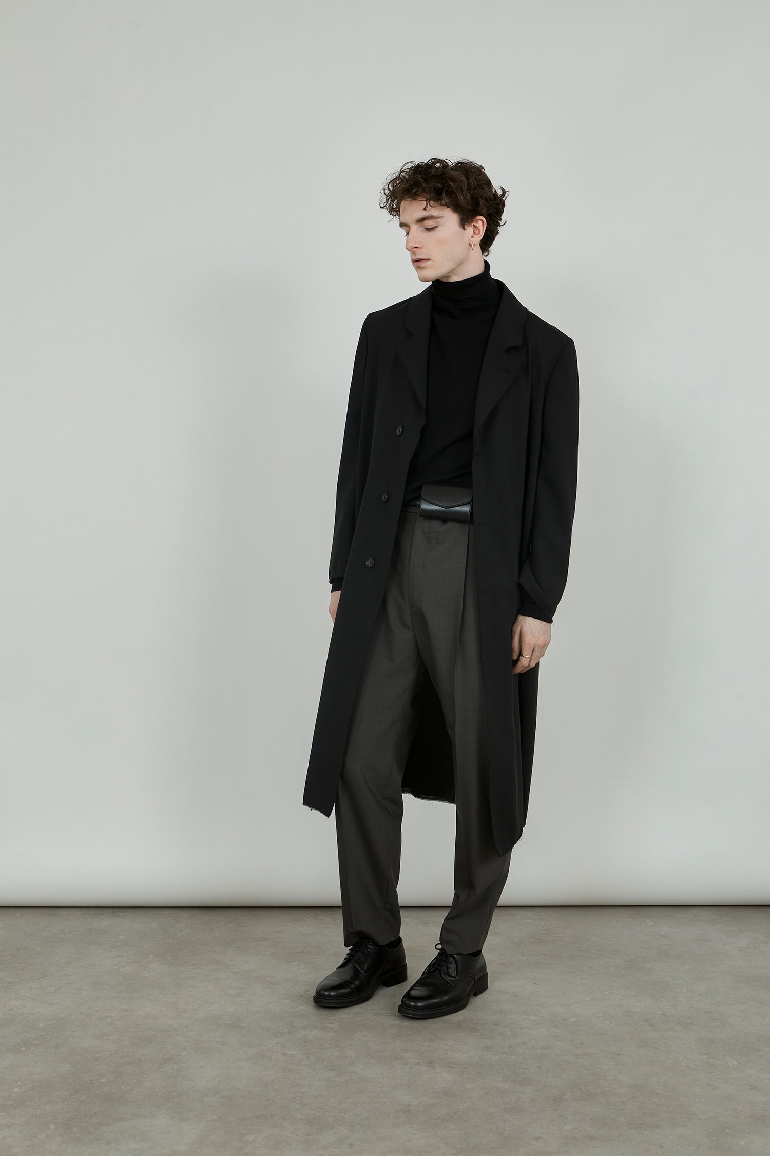 Sanday coat | Black - Virgin wool