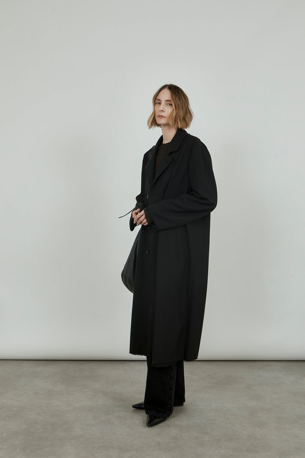 Sanday coat | Black - Virgin wool