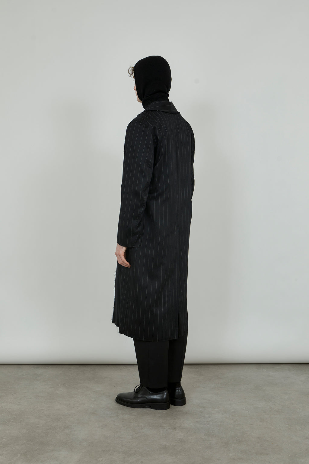 Sanday coat | Pinstriped - Virgin wool & silk blend