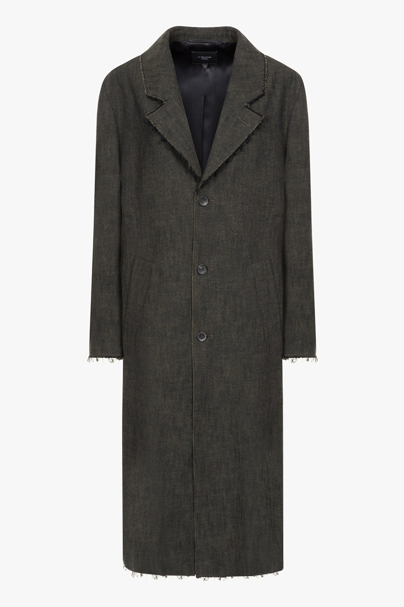 Sanday coat | Forest - Cotton & wool blend