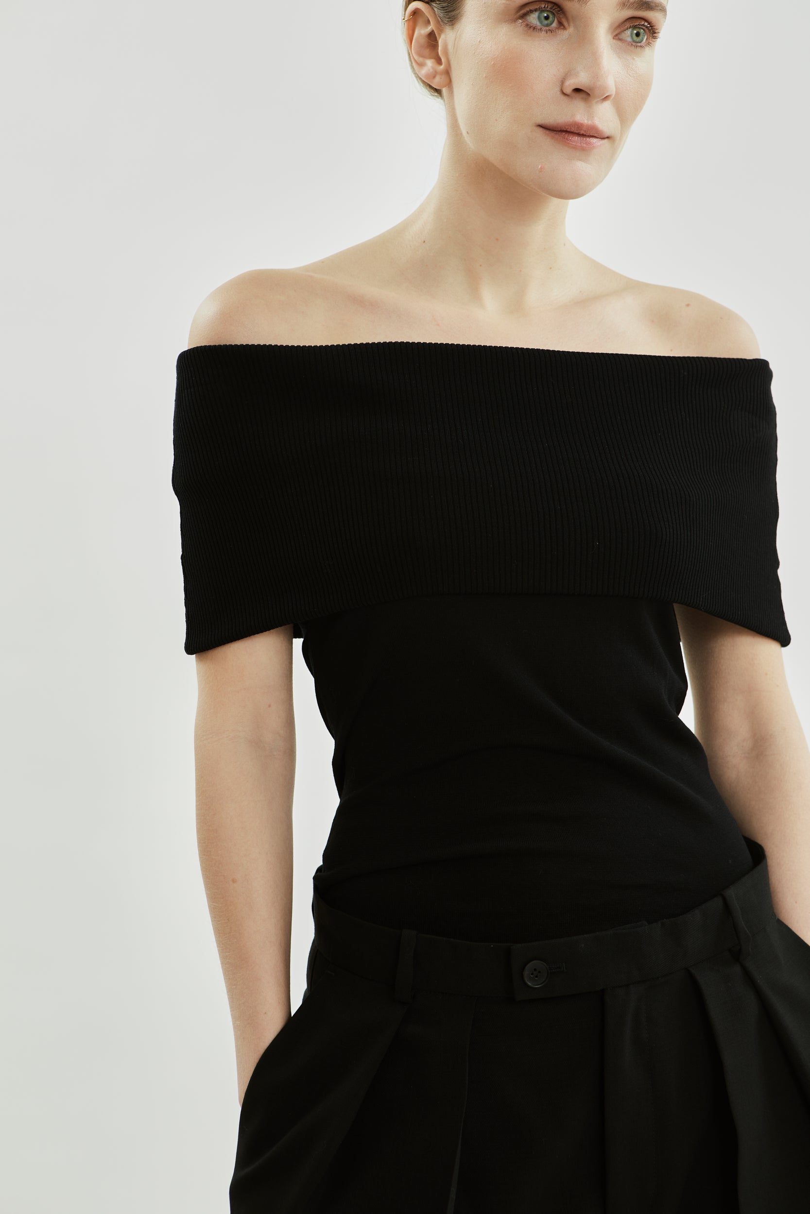 Scarlet top | Black - Cotton