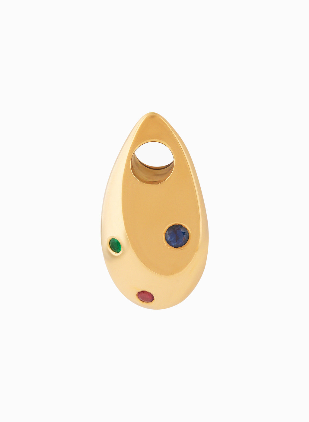 Selene pendant | 18K gold - Ruby, sapphire and emerald