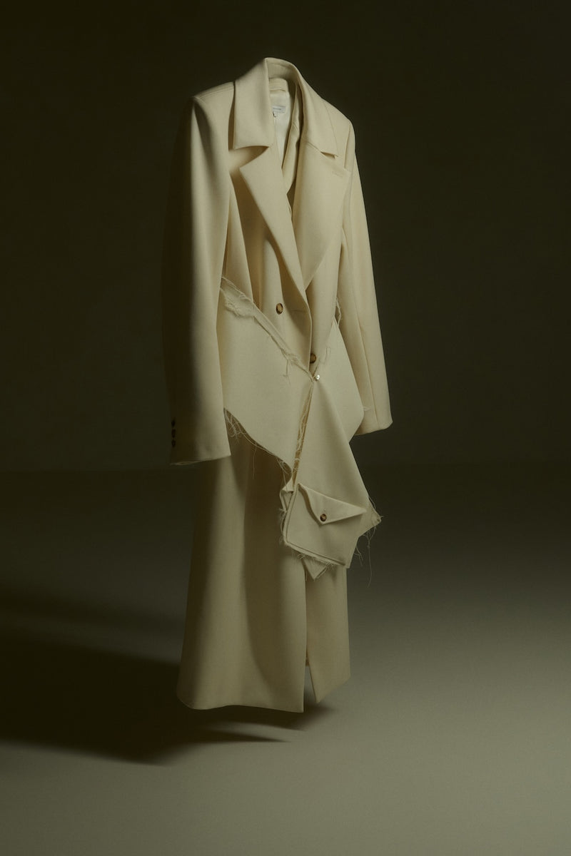 Achilles coat | Off white - Virgin wool