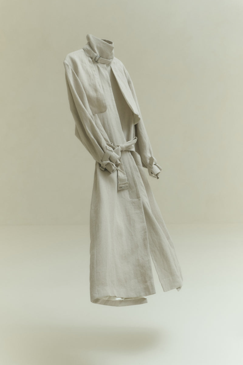 Jocasta coat | Beige - Linen