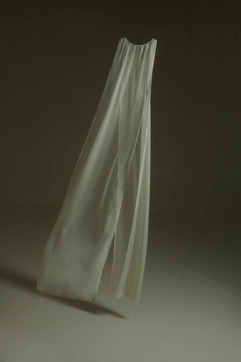 Danni dress | Off white - Chiffon silk