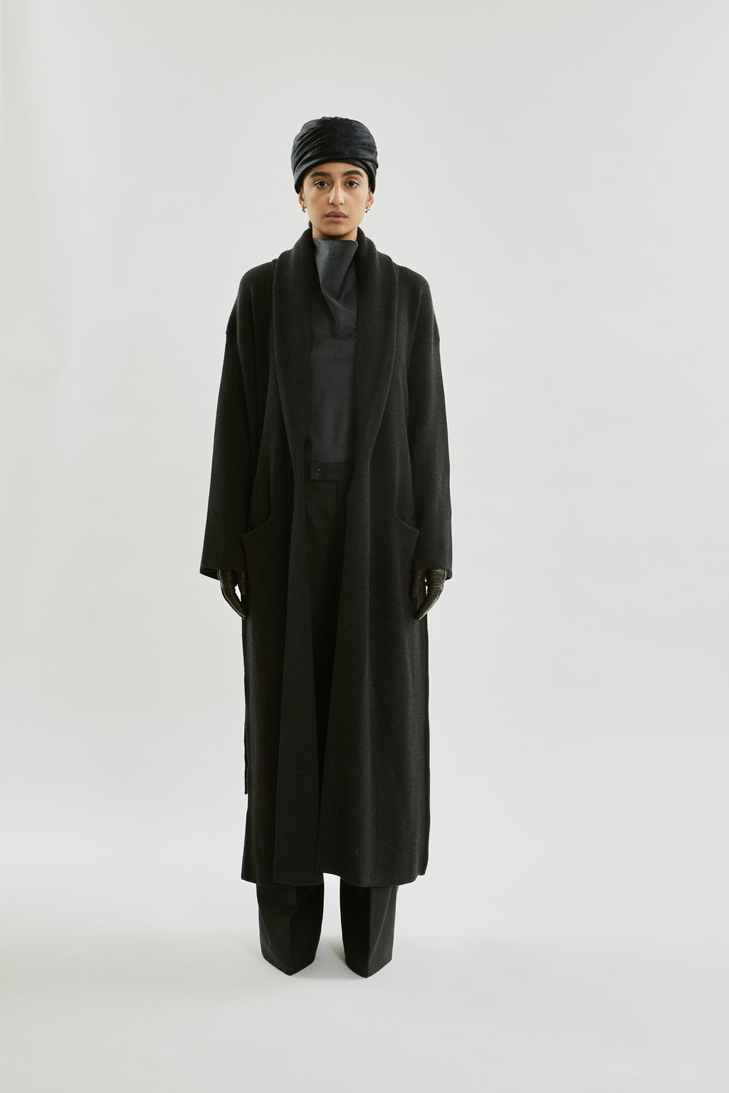 Suki cardicoat | Dark grey - Merino wool