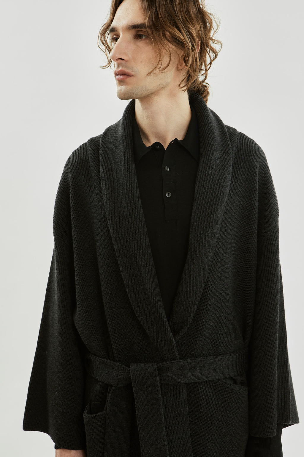 Suki kort vest | Donkergrijs - Merinowol