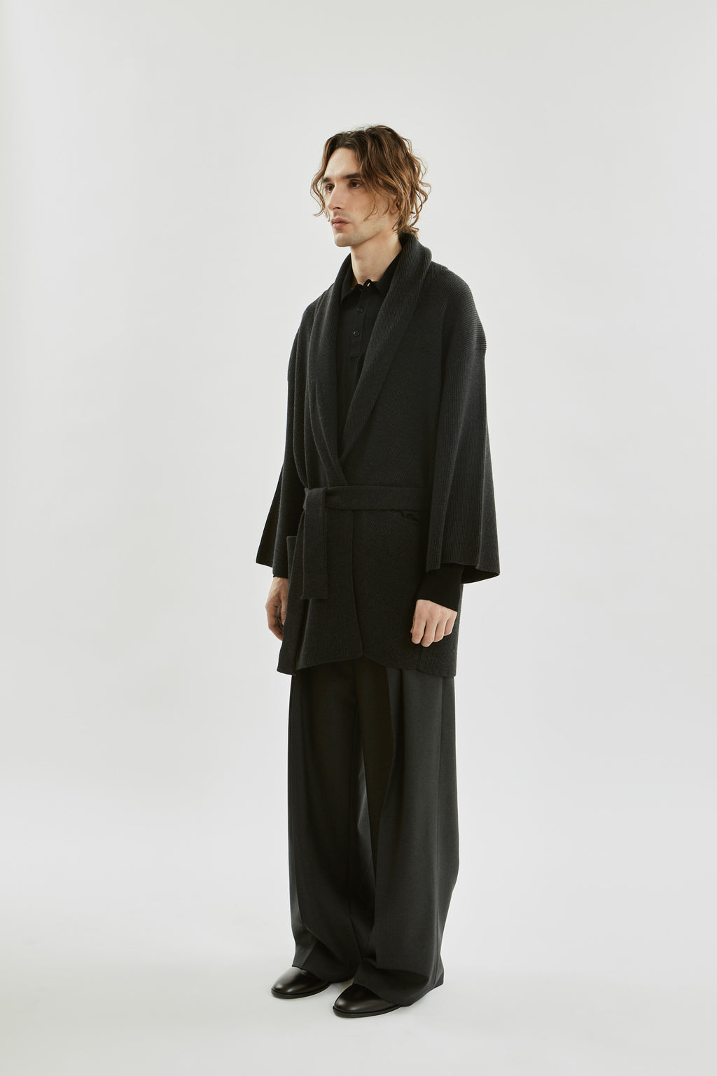 Suki kort vest | Donkergrijs - Merinowol