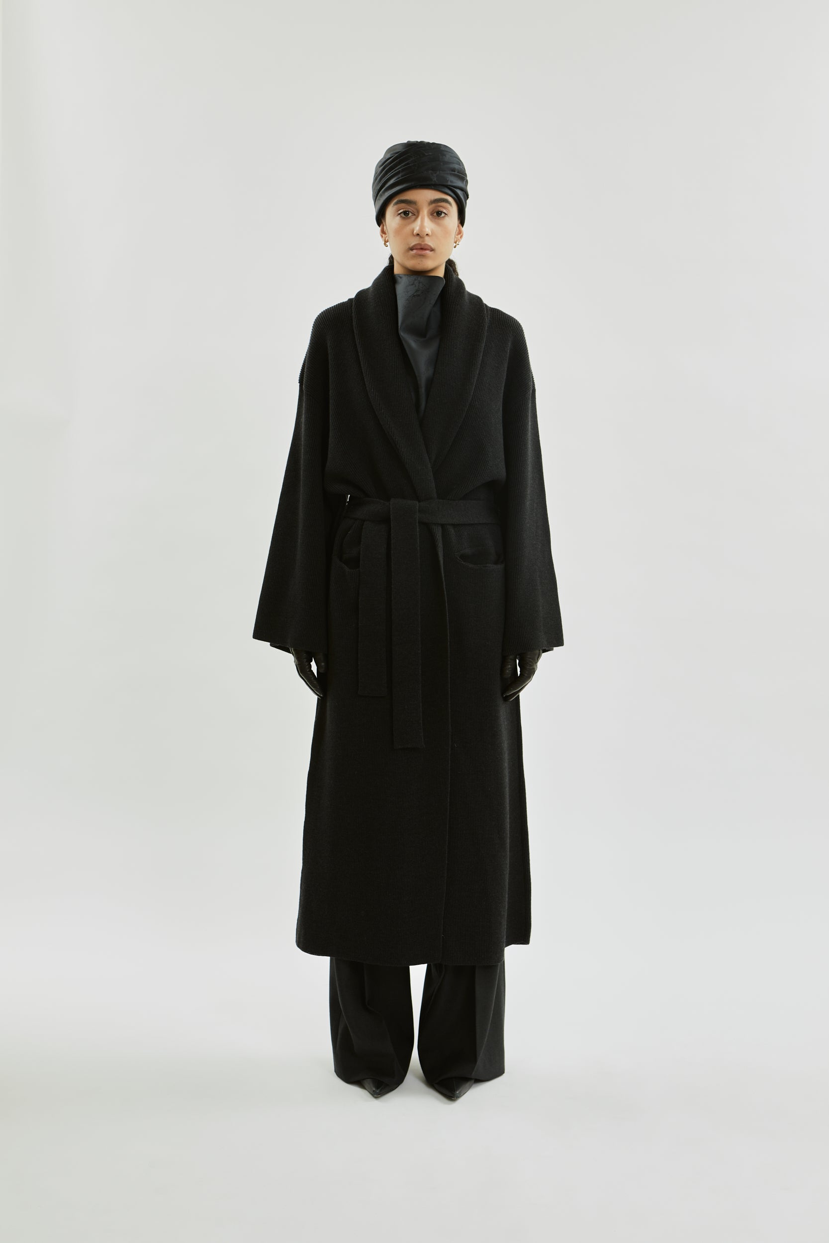 Suki cardicoat | Dark grey - Merino wool