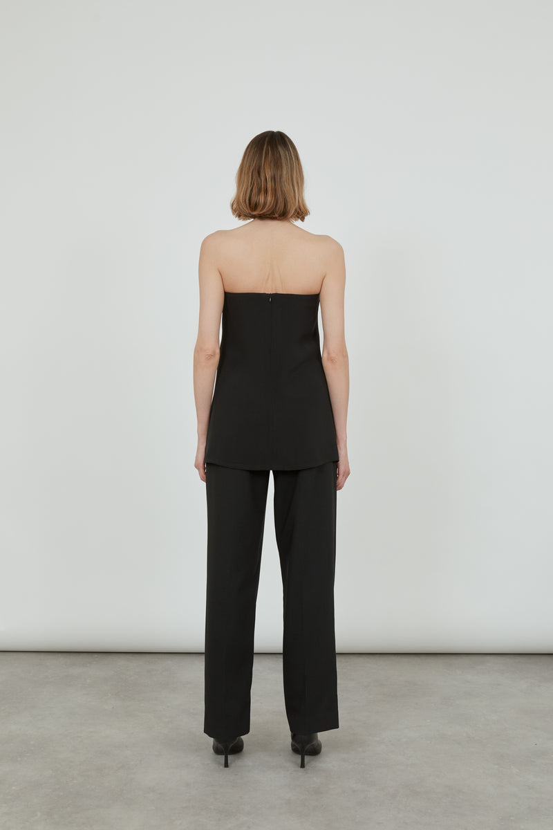 Suzanna top | Black - Crepe silk