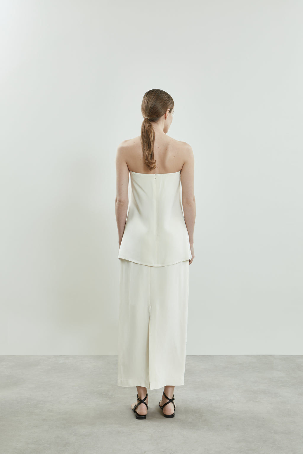 Suzanna top | Off white - Crepe silk