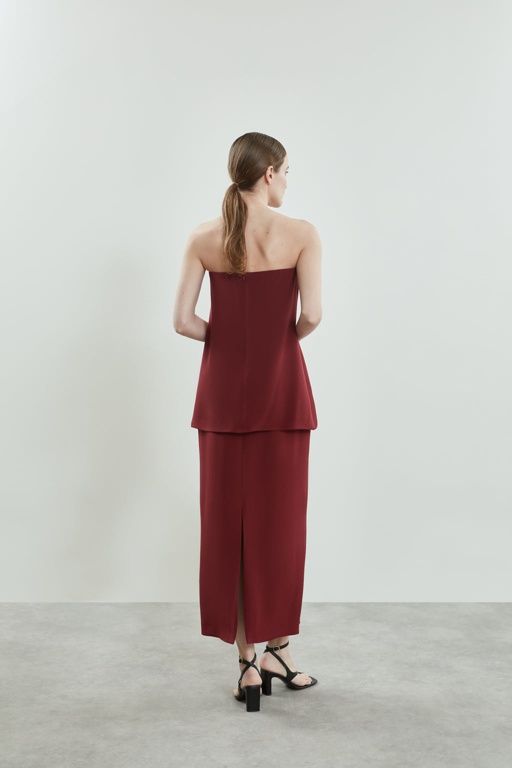 Suzanna top | Red - Crepe silk