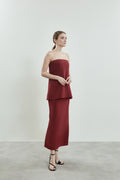 Suzanna top | Red - Crepe silk