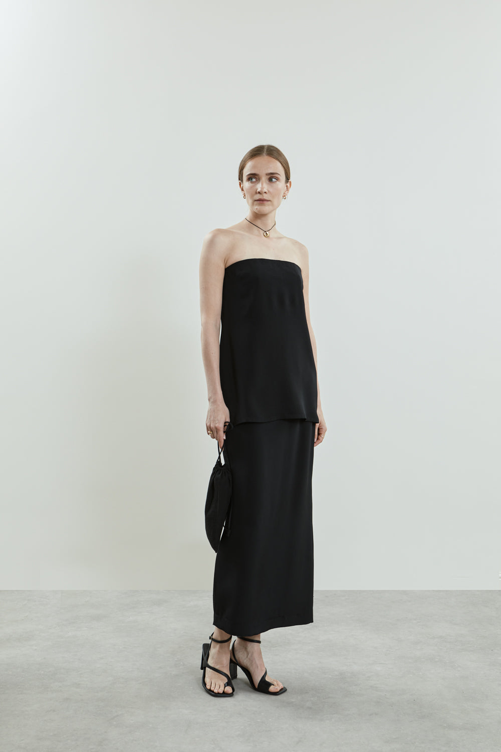 Suzanna top | Black - Crepe silk