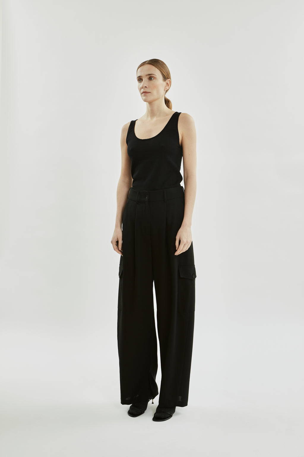 Tessa -broek | Zwart - maagdelijke wol