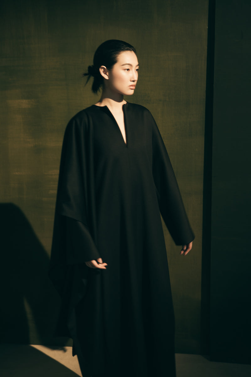 Thalia dress | Black - Virgin wool