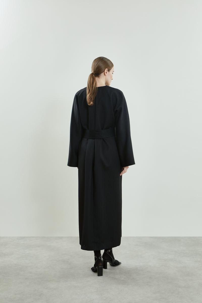 Thalia dress | Black - Virgin wool