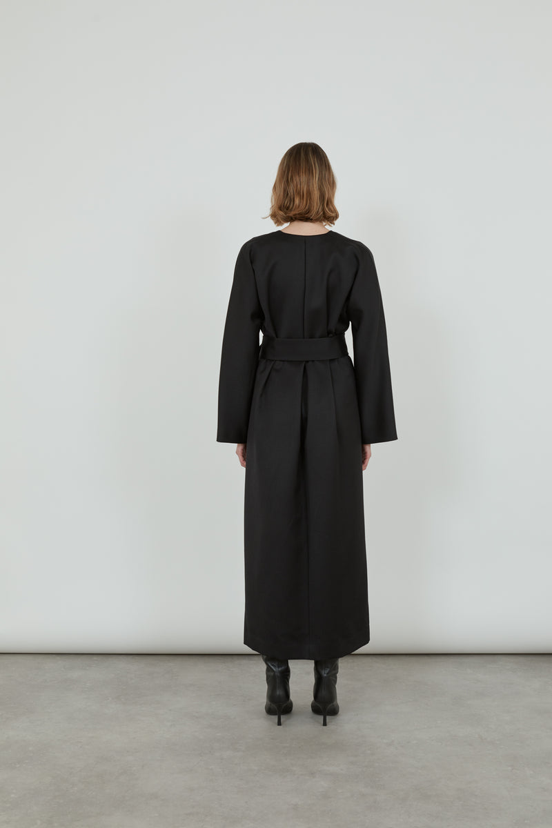 Thalia dress | Black - Virgin wool