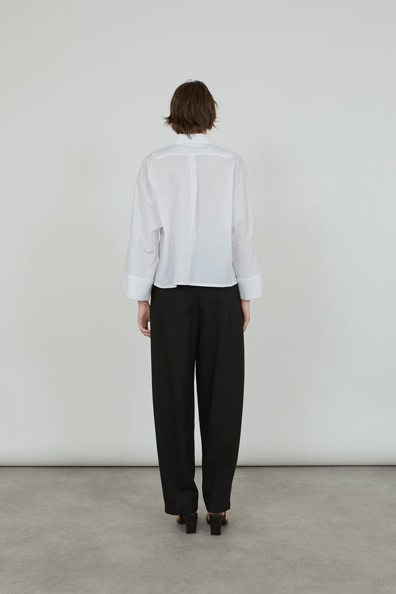 Thea shirt | White - Cotton-poplin