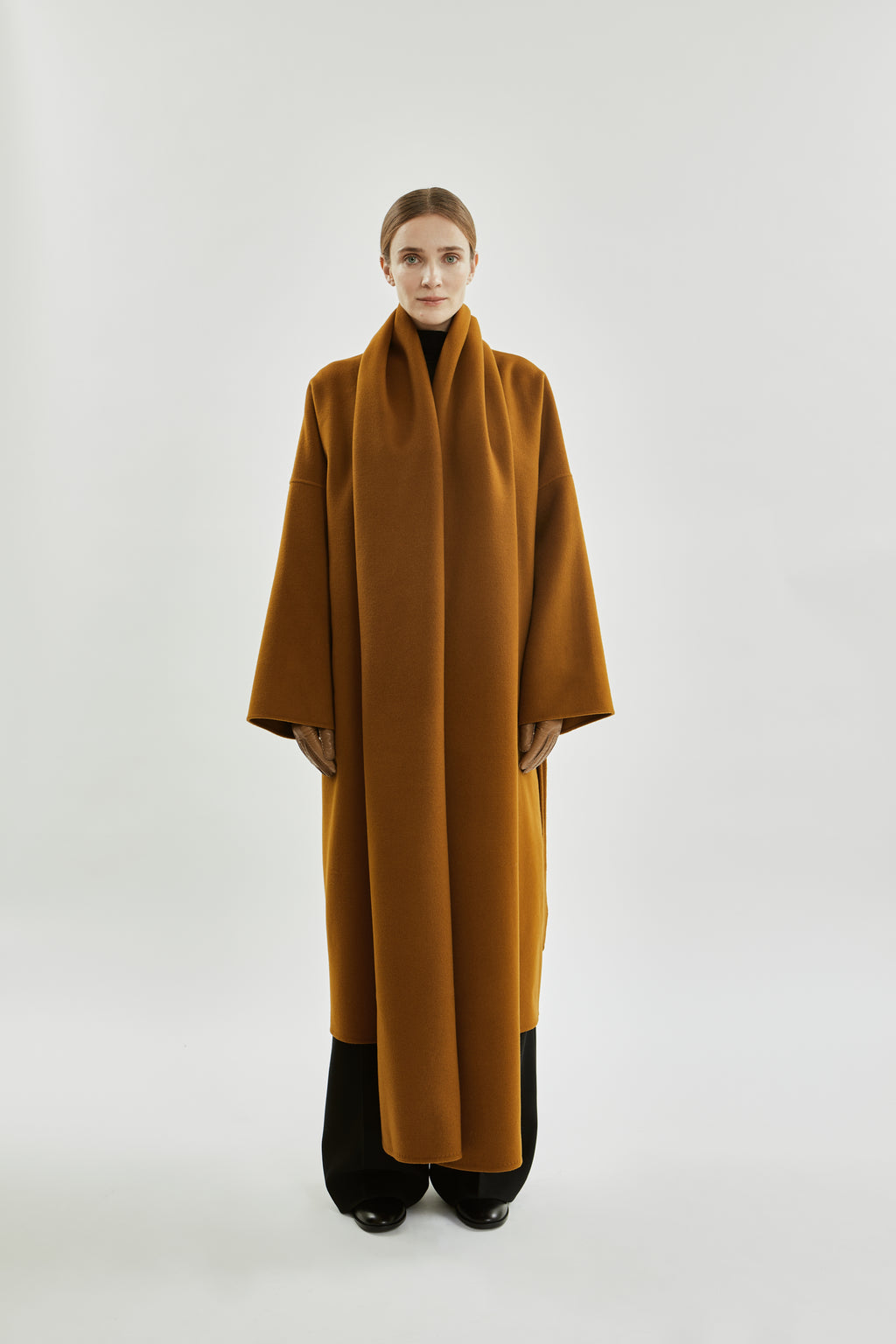 Julie Scarf | Karamel - wollen kasjmier blend