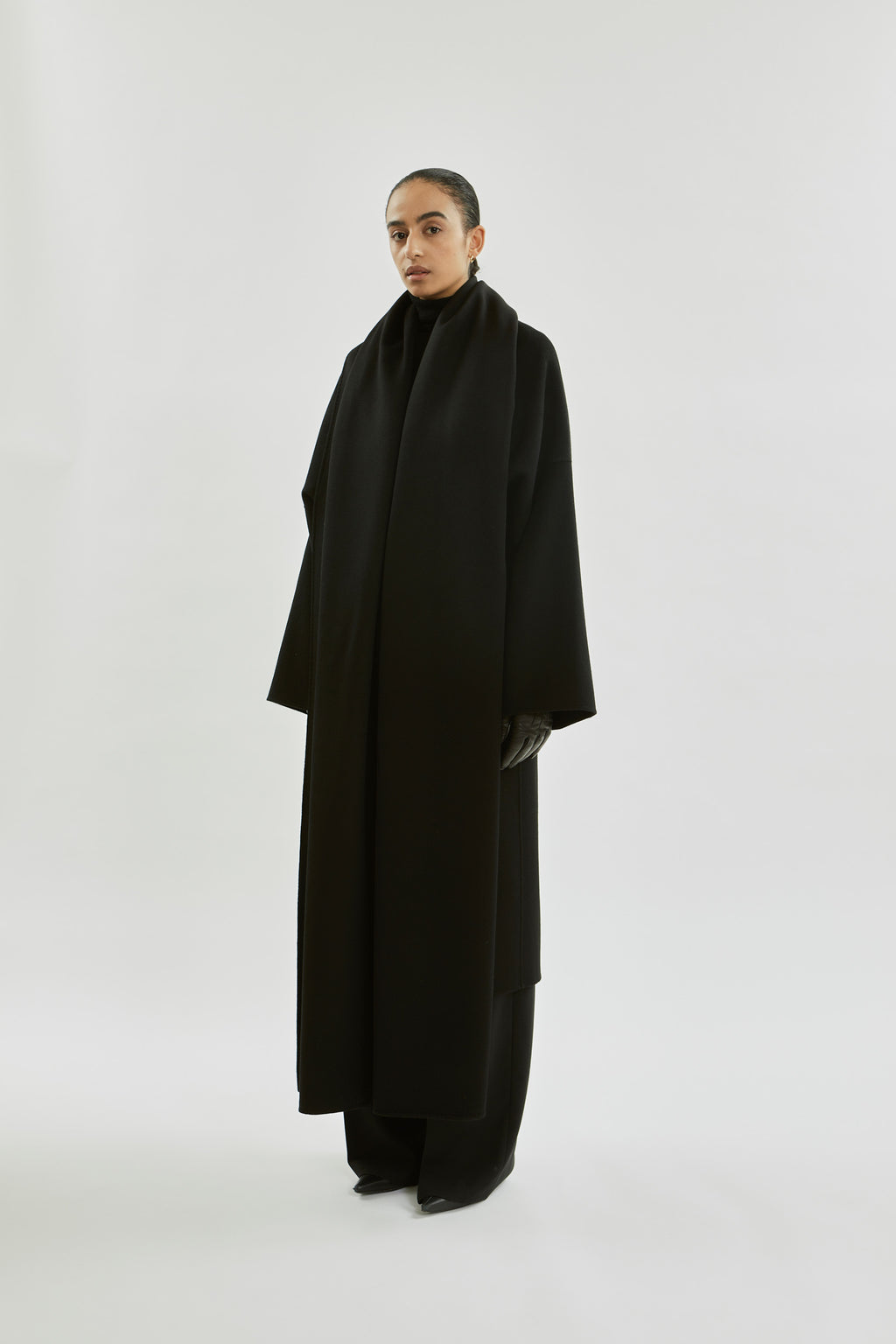 Julie scarf | Black - Wool cashmere blend