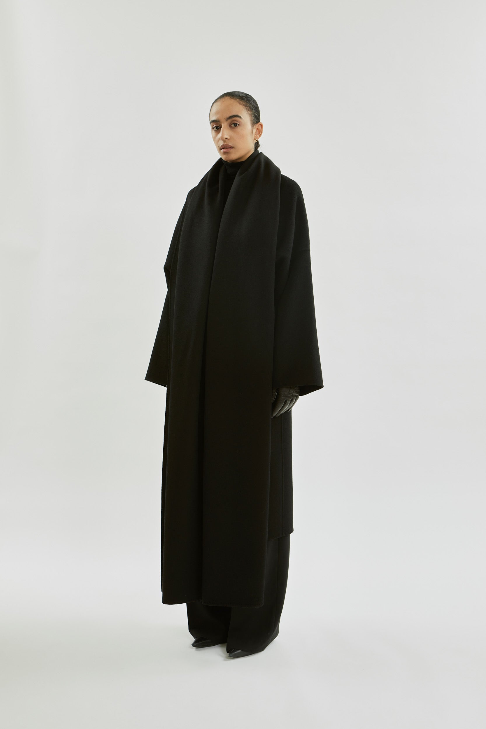 Julie scarf | Black - Wool cashmere blend